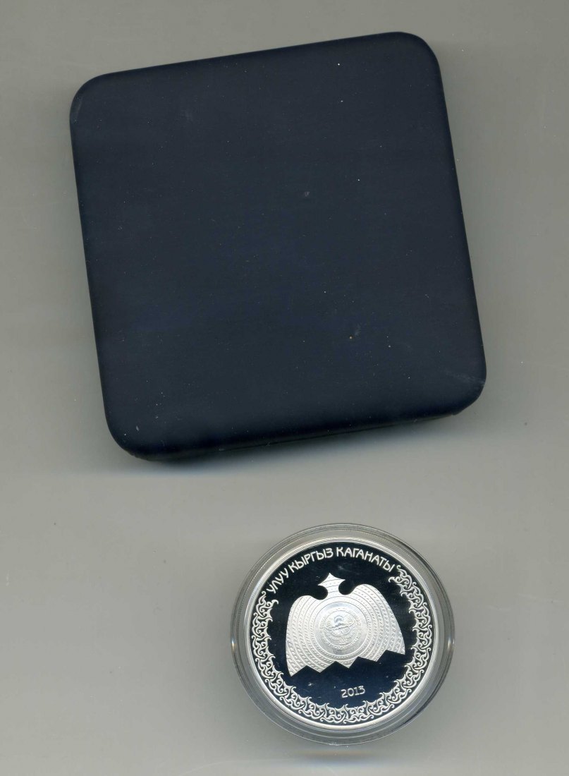  Kirgisien 10 Som 2013 Age of Kyrgyz Kagant + Original Box + Zertifikat sehr selten Nur 2000 Stück5   