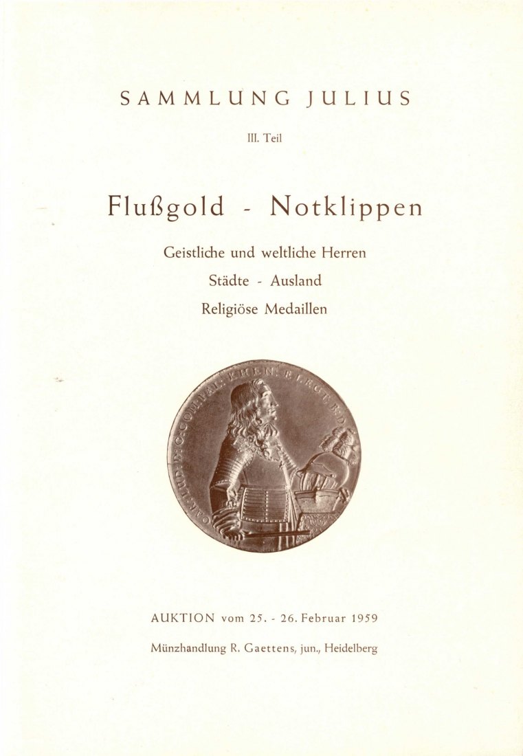  Gaettens Heidelberg - (1959) Die Sammlung JULIUS Teil 3 – Flußgold & Notklippen   