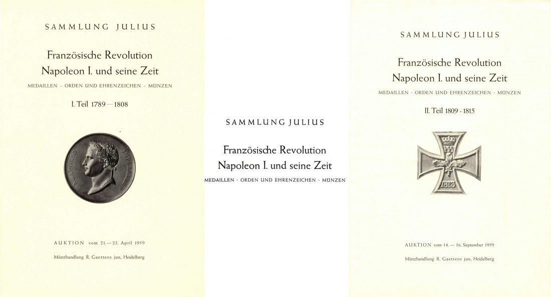  Gaettens Heidelberg (1959) Die Sammlung JULIUS – Napoleon + Revolution Teil 1+2   