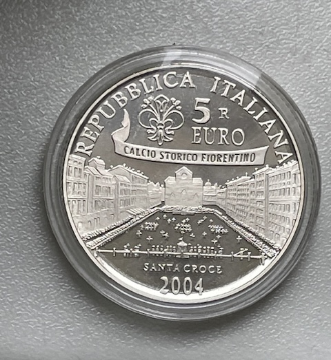  Italien 5 Euro Silbermünze 2004 in Originalkapsel   