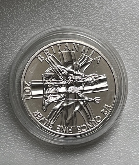  Großbritannien 1 Pound Silbermünze Britannia 2011 in Originalkapsel   