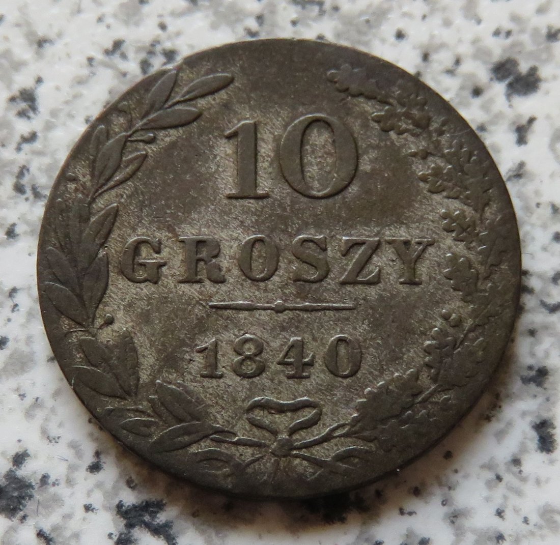  Polen 10 Groszy 1840 MW   