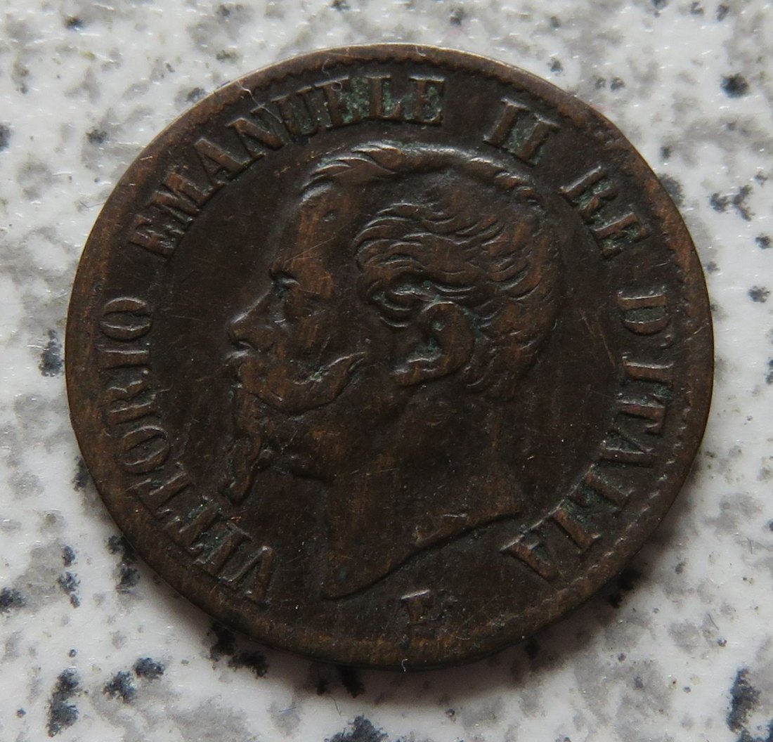  Italien 1 Centesimo 1862 N, Belegstück   