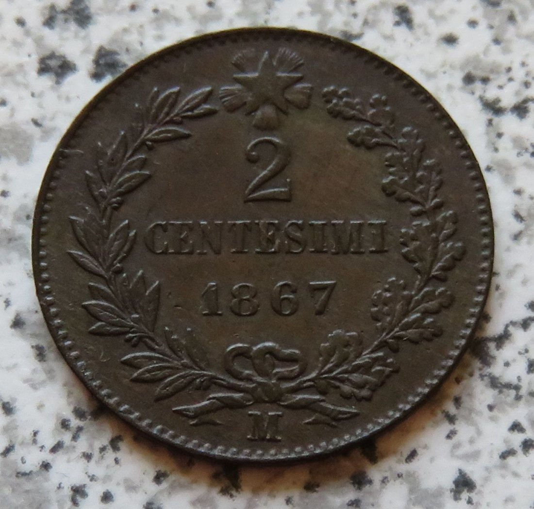  Italien 2 Centesimi 1867 M   