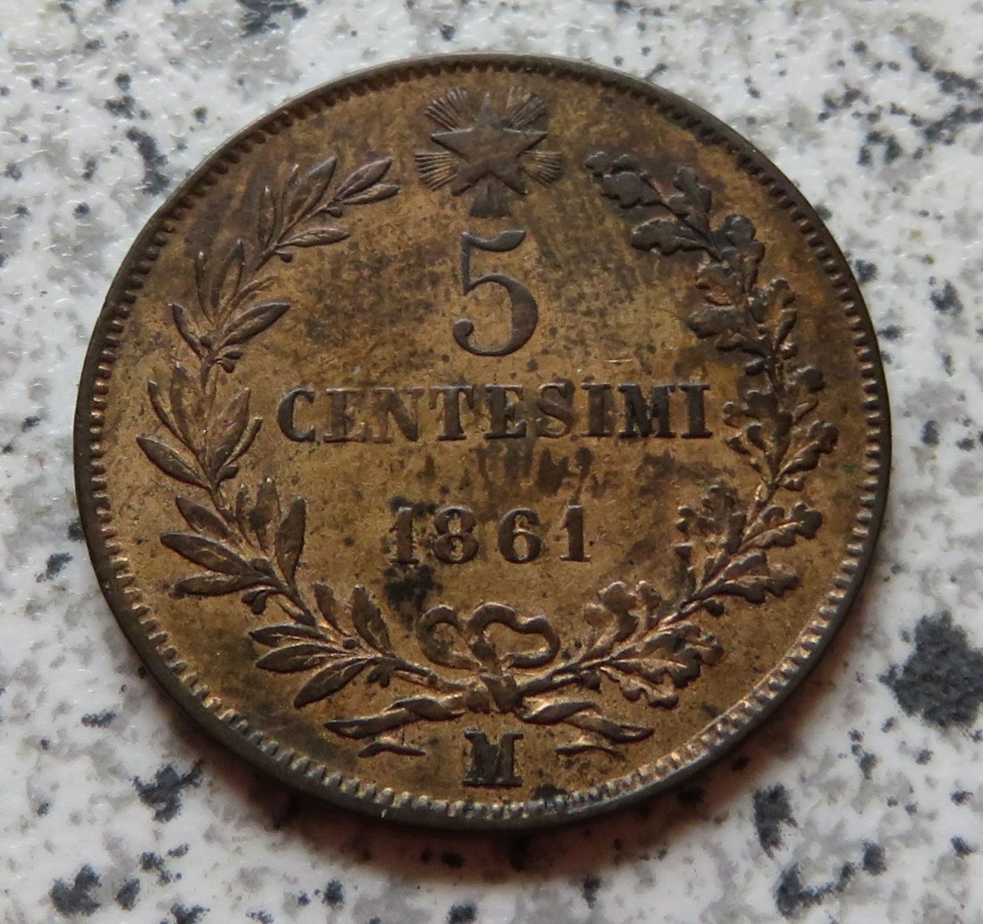  Italien 5 Centesimi 1861 M   