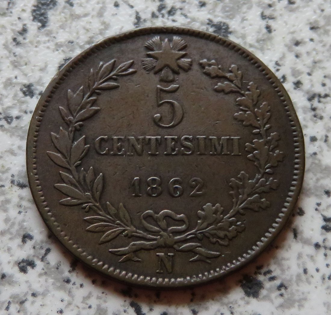  Italien 5 Centesimi 1862 N   