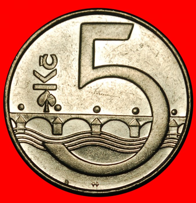  Ⰿ CANADA (1993-2025): CZECHIA ★ 5 CROWNS 1993 BRIDGE MINT LUSTRE! DIES I A! ★LOW START ★ NO RESERVE!   