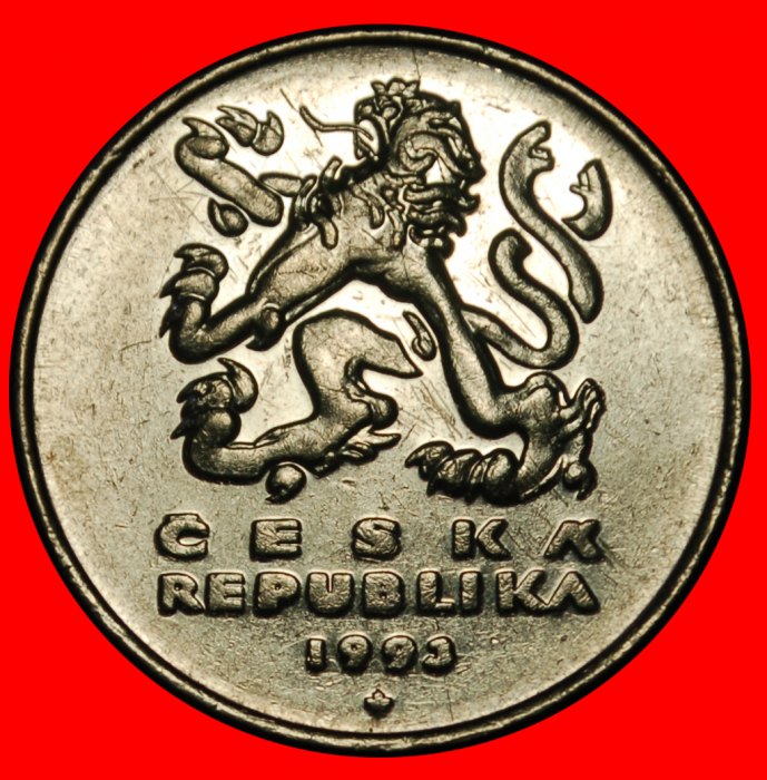  Ⰿ CANADA (1993-2025): CZECHIA ★ 5 CROWNS 1993 BRIDGE MINT LUSTRE! DIES I A! ★LOW START ★ NO RESERVE!   