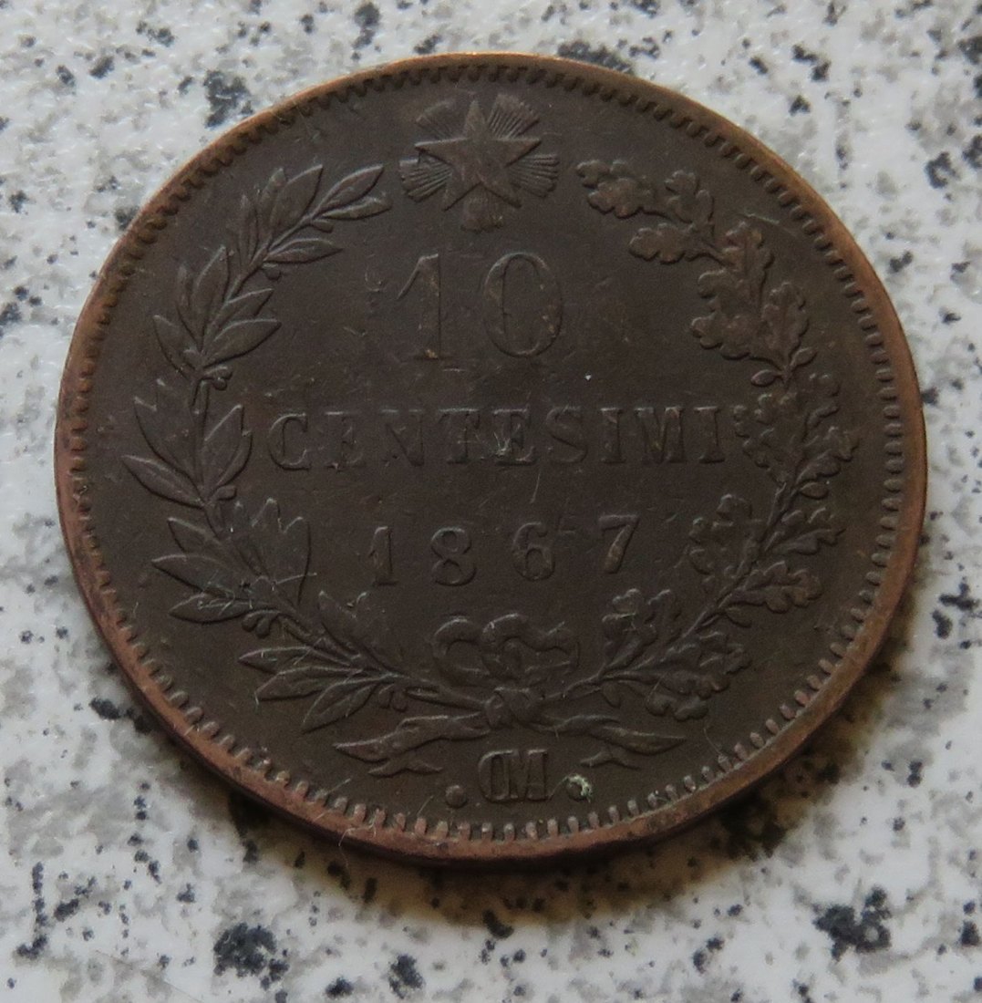  Italien 10 Centesimi 1867 OM   