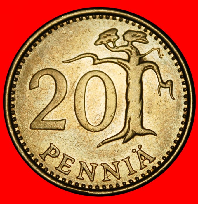  Ⰿ PINE TREE (1963-1990): FINLAND ★ 20 PENCE 1982K! MINT LUSTRE! ★LOW START ★ NO RESERVE!   