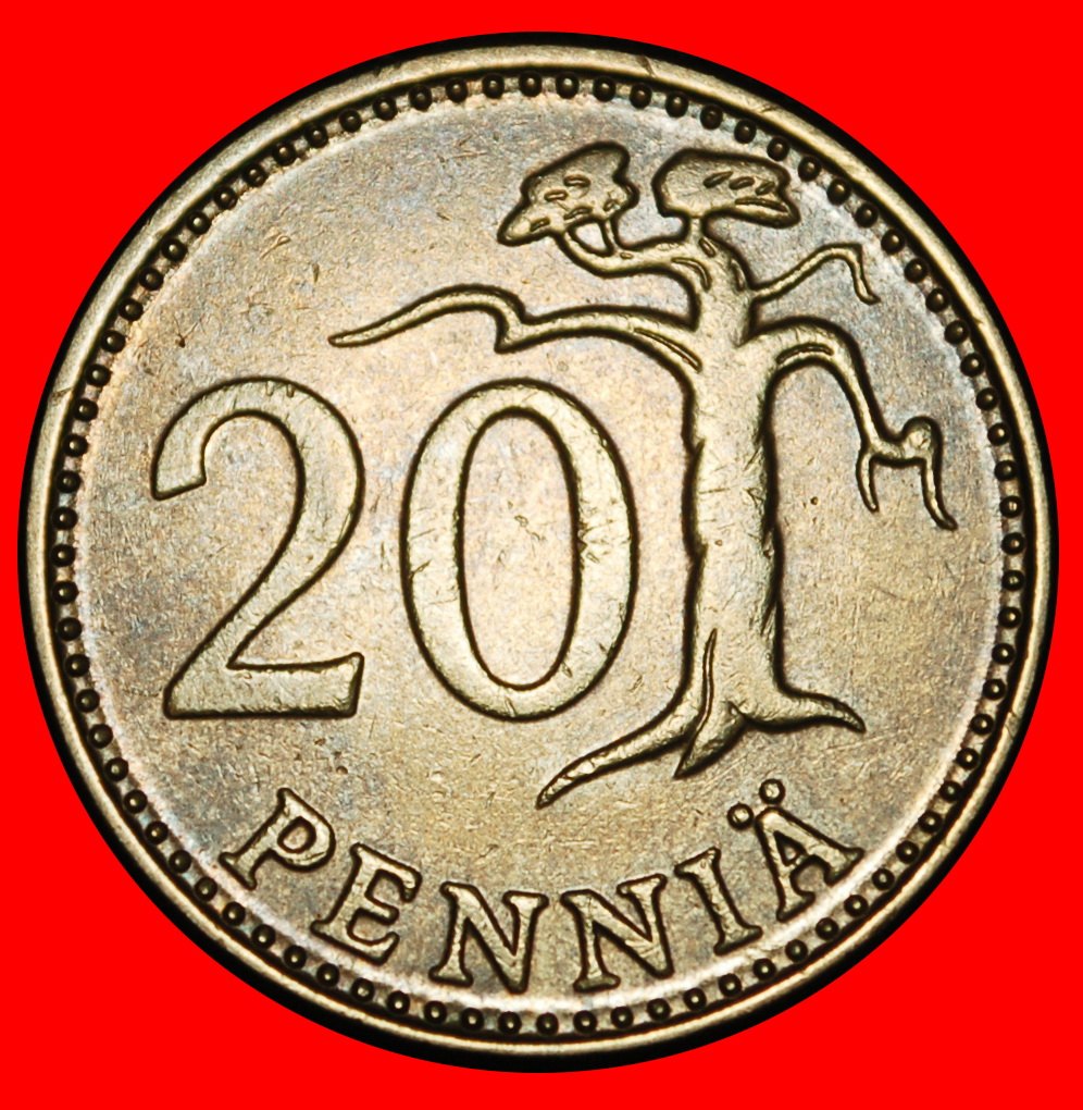 Ⰿ PINE TREE (1963-1990): FINLAND ★ 20 PENCE 1977K! ★LOW START ★ NO RESERVE!