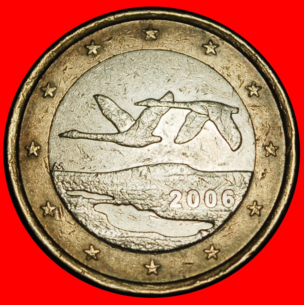  Ⰿ TWO SWANS (1999-2025): FINLAND ★ 1 EURO 2006 PHALLIC TYPE 1999-2006! ★LOW START ★ NO RESERVE!   