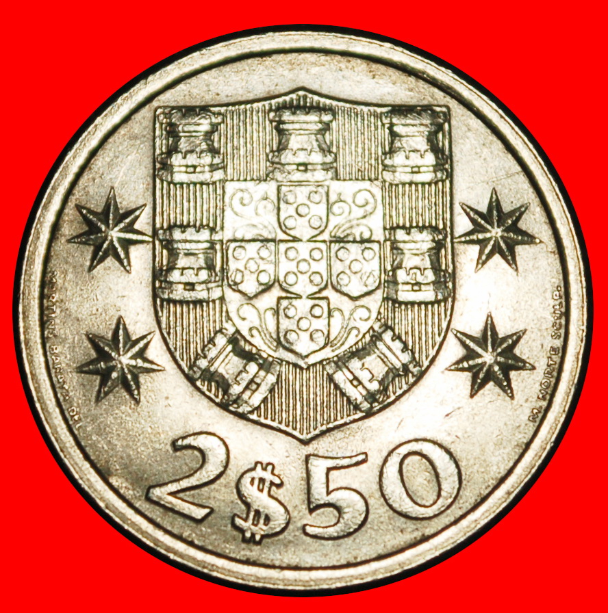  Ⰿ 25 SILVER BEZANTS (1963-1986):PORTUGAL★2.50 ESCUDOS 1978 SHIP! MINT LUSTRE★LOW START ★ NO RESERVE!   