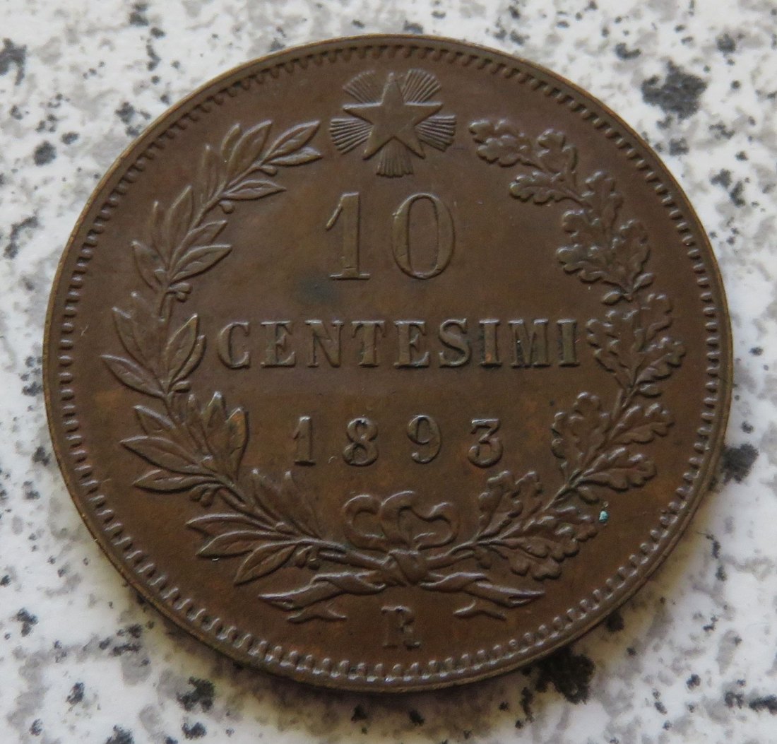  Italien 10 Centesimi 1893 R   
