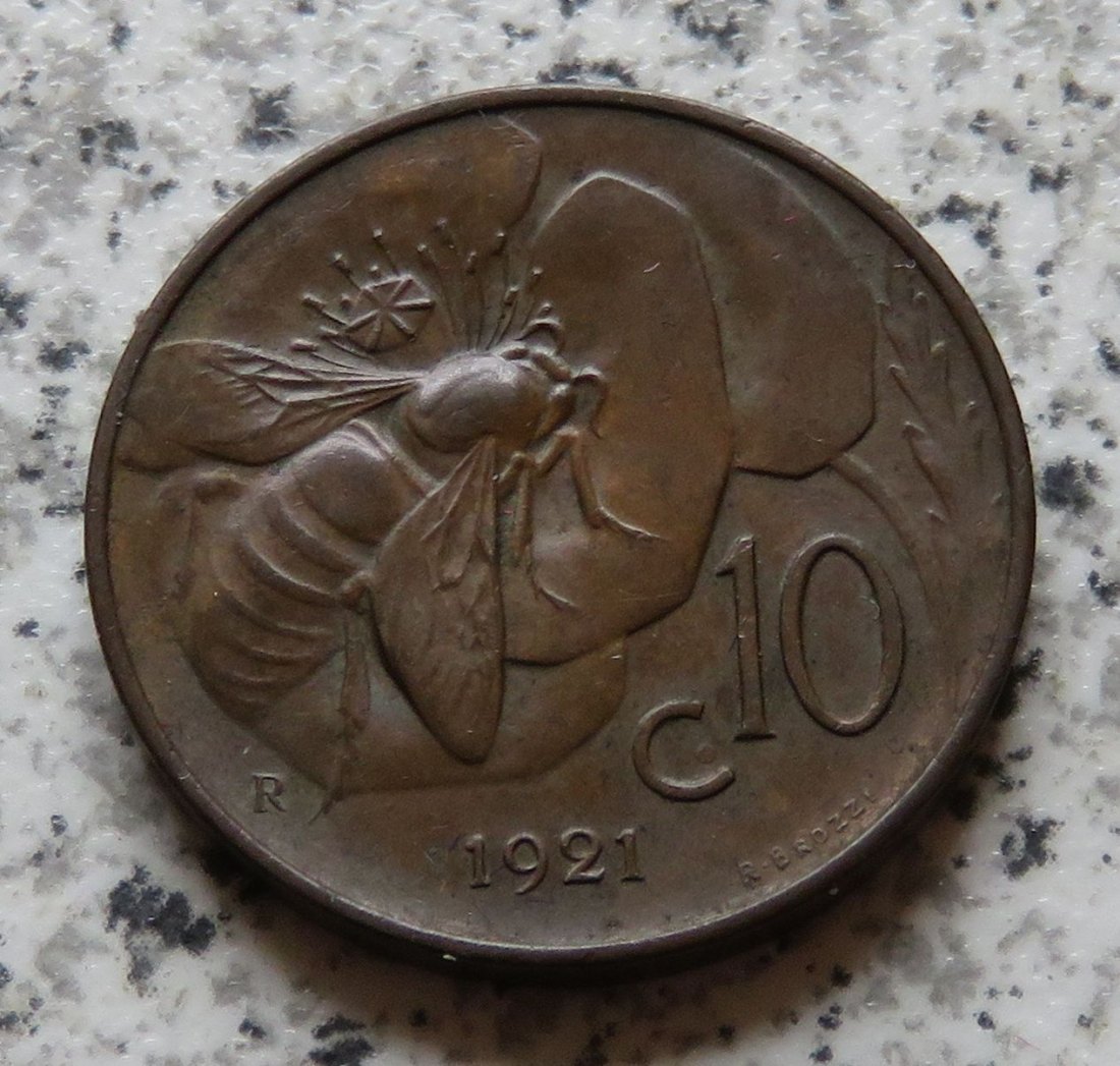  Italien 10 Centesimi 1921 R   