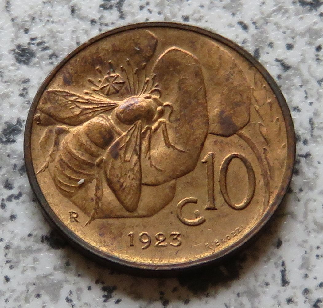  Italien 10 Centesimi 1923 R   