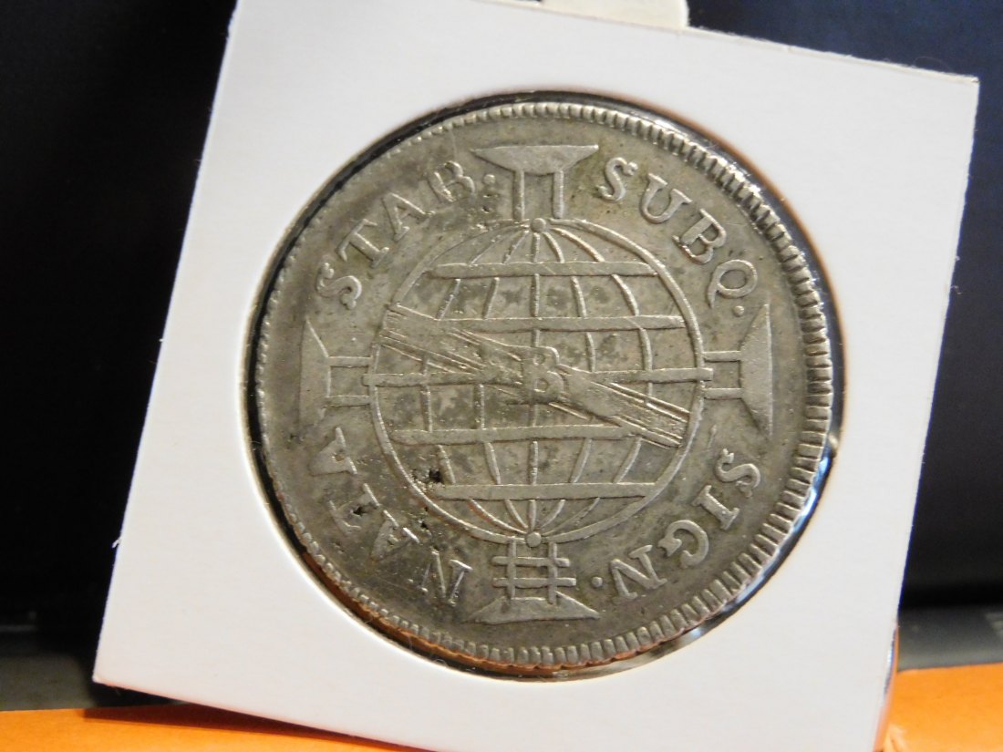  BRAZIL 640 REIS 1808.GRADE-PLEASE SEE PHOTOS.   