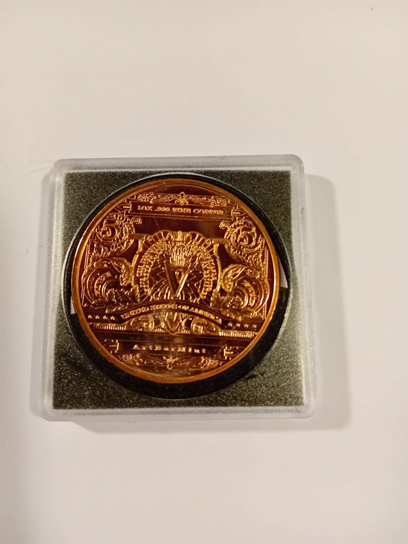  USA 1 Unzen Kupfermedaille(Feingehalt 999.9%)(9) Durchmesser 39,0 mmm, d=3,3 mm   