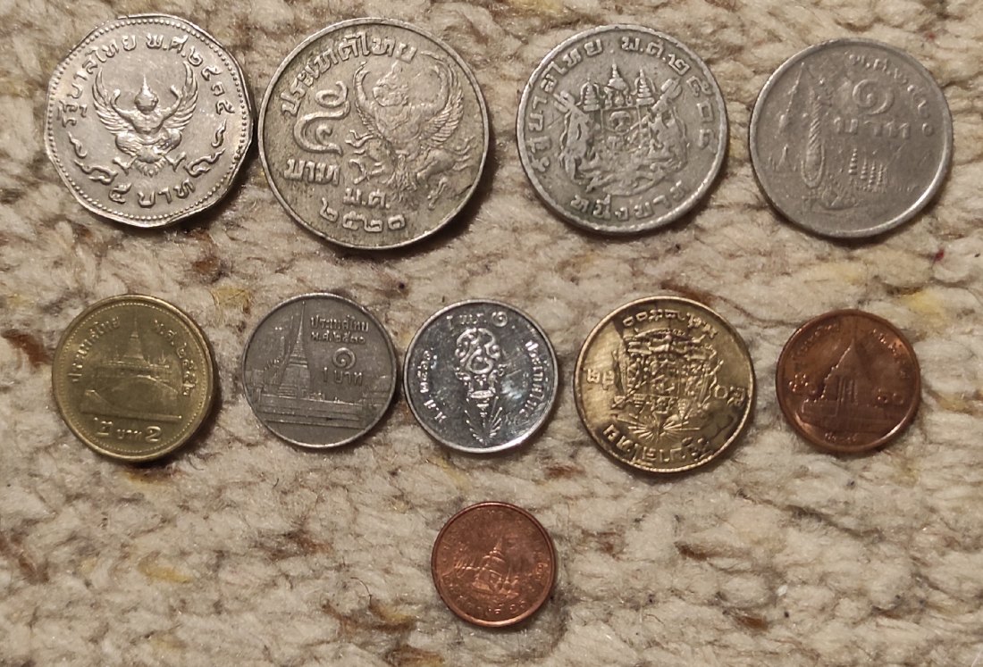  Set 260: Thailand Münzlot mit 10 verschiedenen Münzen   