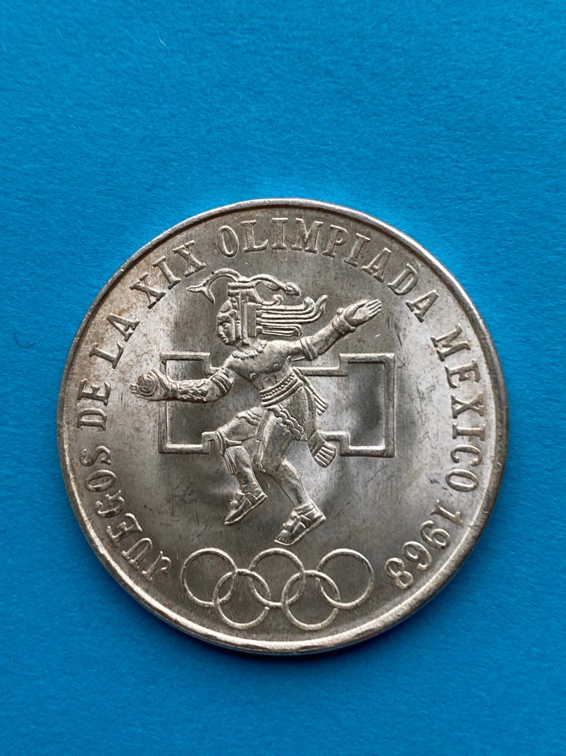  Mexico, 25 Pesos 1968, Silber 22,5 gr.(720), vz   