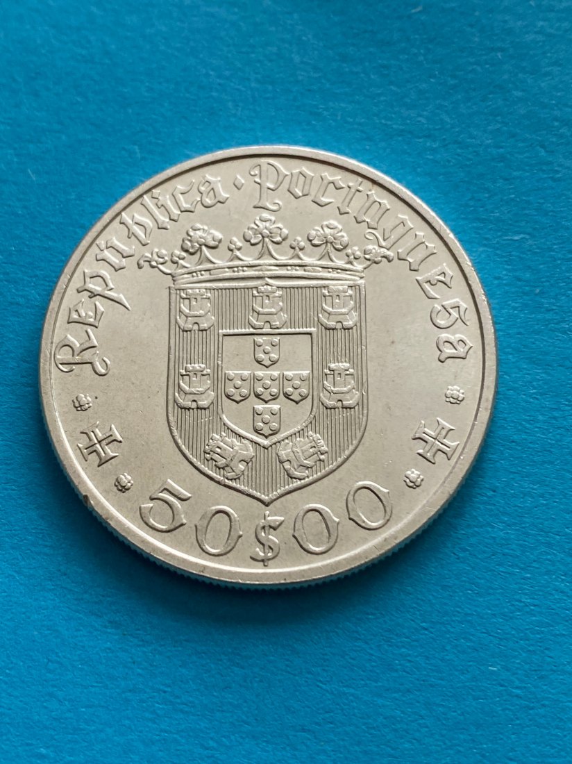  Portugal, 50 Escudos 1968, Pedro Cabral,18,1 gr. Silber, stgl.   