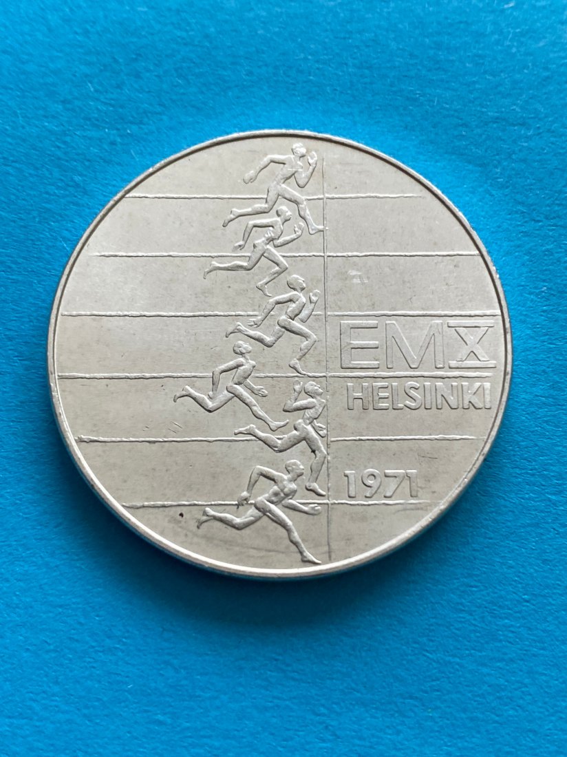  Finnland ,10 Markkaa, 1971, 14,0 Gr. Siber, stgl.,vz+   