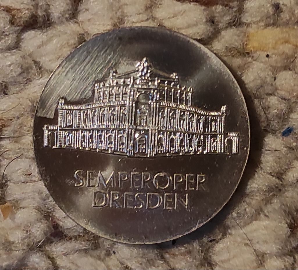  DDR 10 Mark Semperoper Dresden 1985 SILBER   