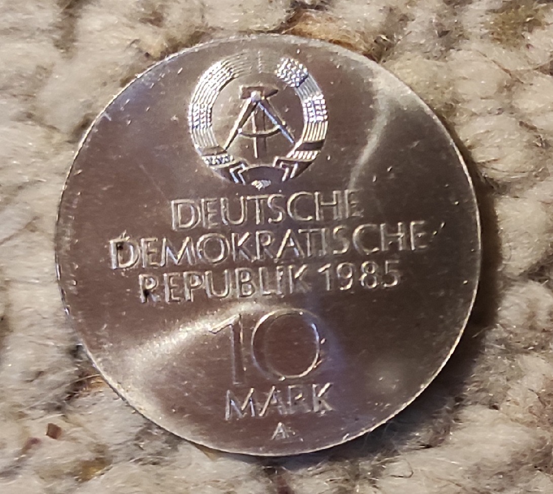  DDR 10 Mark Semperoper Dresden 1985 SILBER   