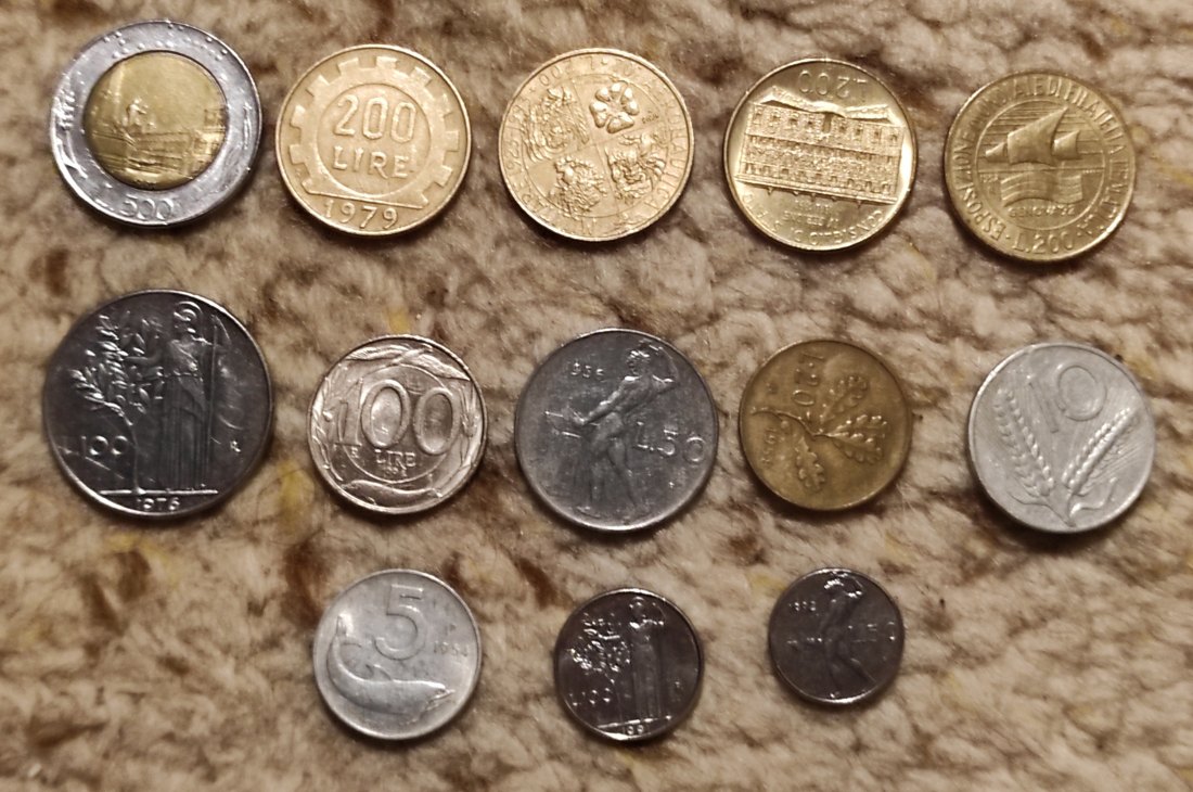  Set 2: Italien 13 verschiedene Münzen   