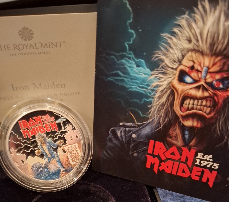  Großbritannien 1 oz Silber 2025 colour proof Serie Music Legends IRON MAIDEN   
