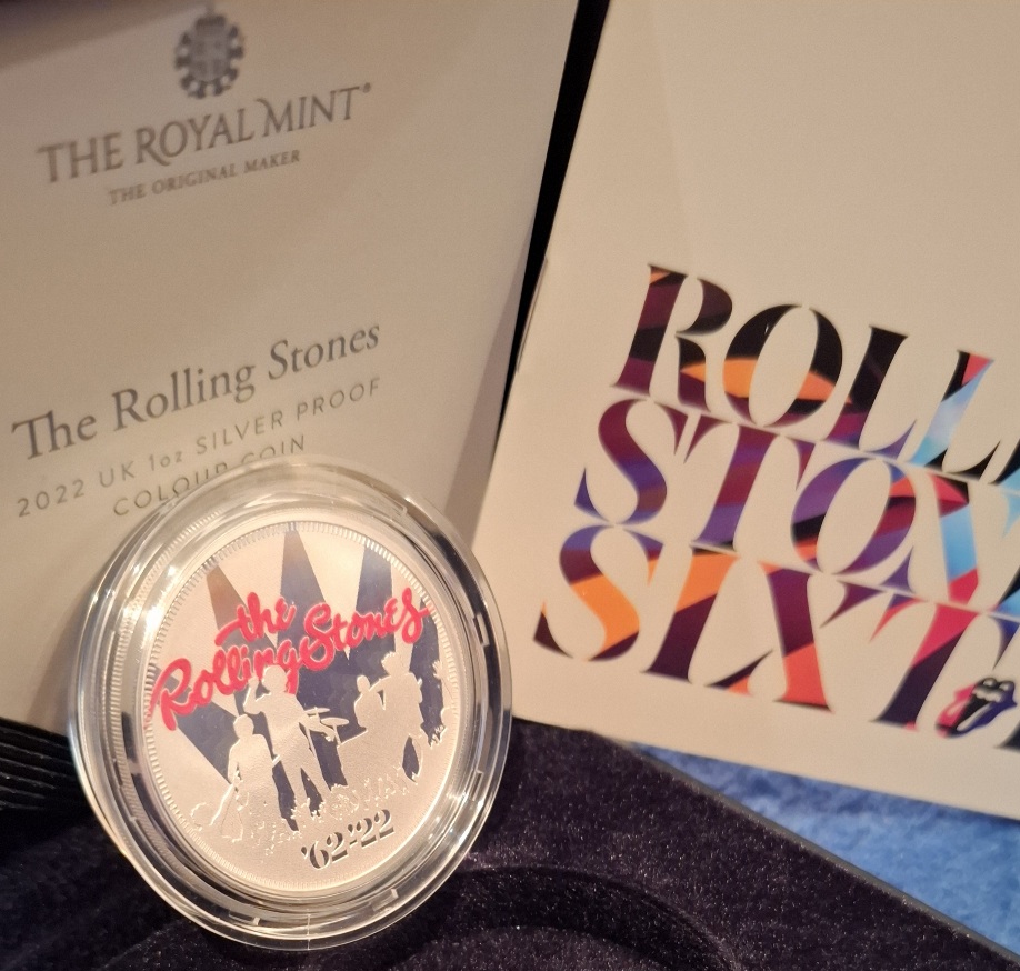  Großbritannien 1 oz Silber Colour 2 Pounds 2022 proof Musik Legenden The Rolling Stones   