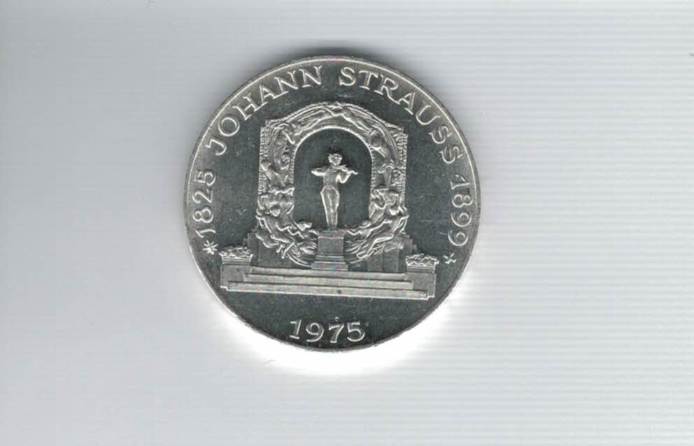  100 Schilling 1975 Johann Strauss silber 15,36g fein Österreich Spittalgold9800 (01914/2)   