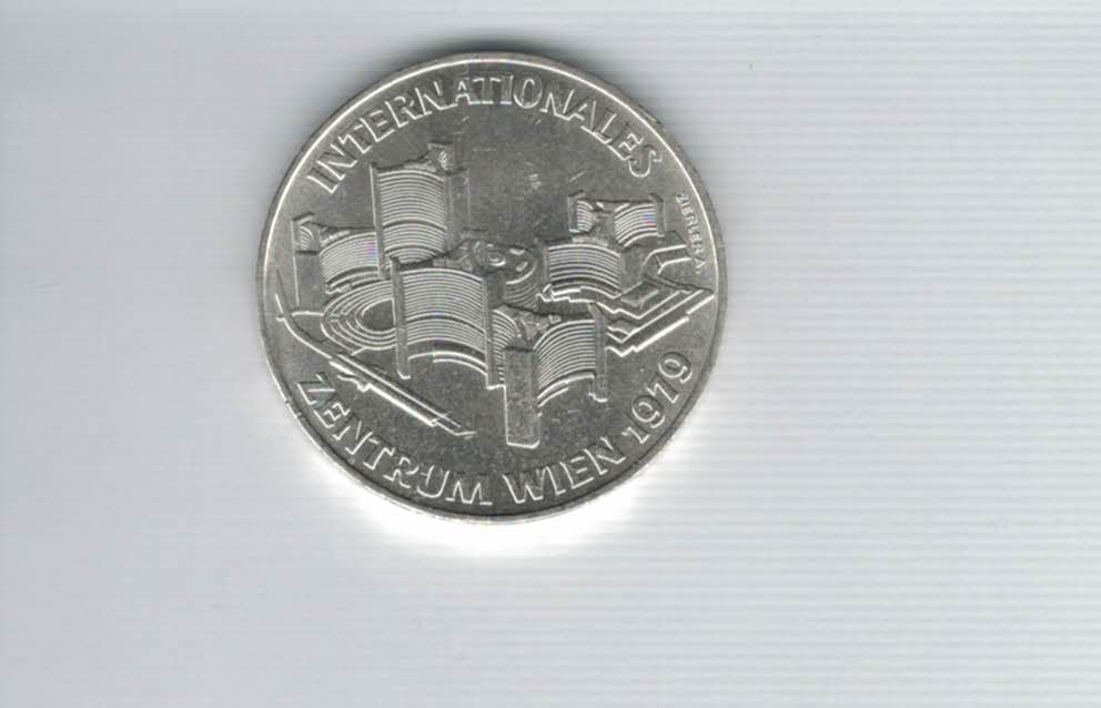  100 Schilling 1979 Internationales Zentrum Wien UnoCity Ag 15,36gÖsterreich Spittalgold9800 01914/23   