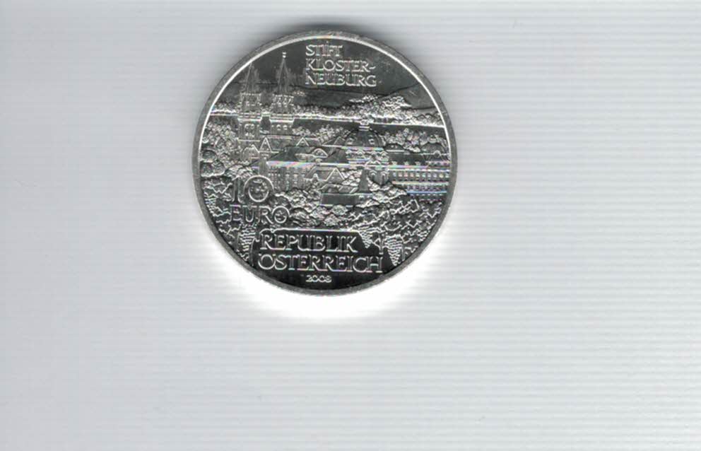  10 Euro 2008 Stift Klosterneuburg silber 925/16g fein Österreich Spittalgold9800 (4971/13   