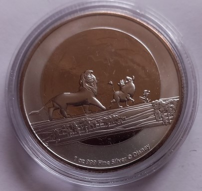  Niue  Disney 2 Dollar 2021 König der Löwen Hakuna Matata  1 Oz Silber 31,1 gr   