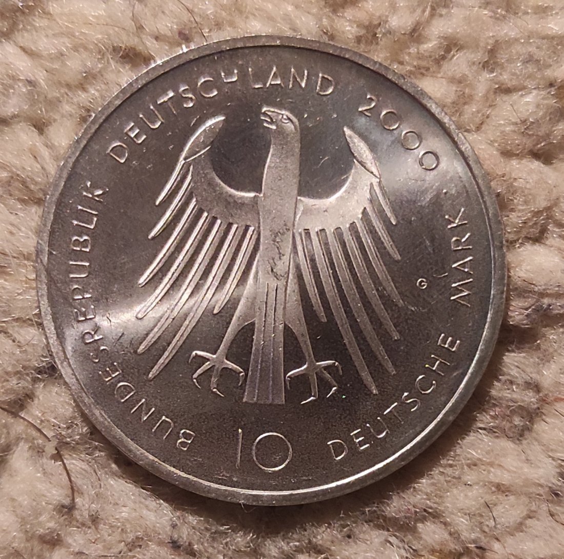  Deutschland 10 Mark 2000 G, Aachener Kathedrale   