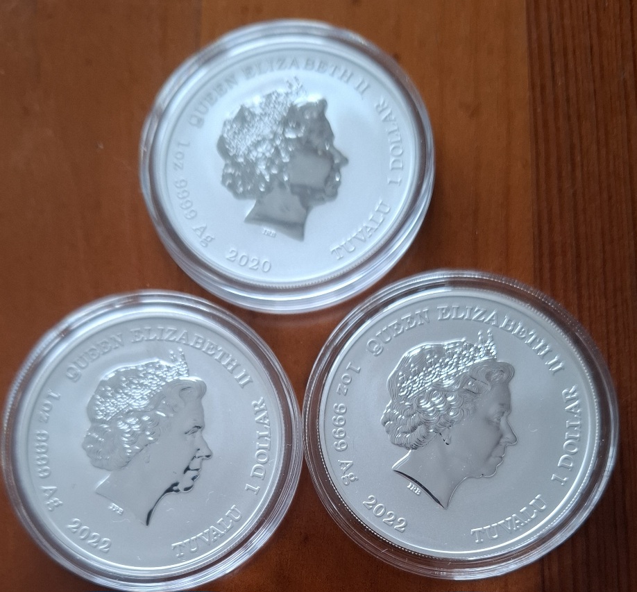  Tuvalu 3 x 1 oz Silber James Bond 007 zu je 1 Dollar   