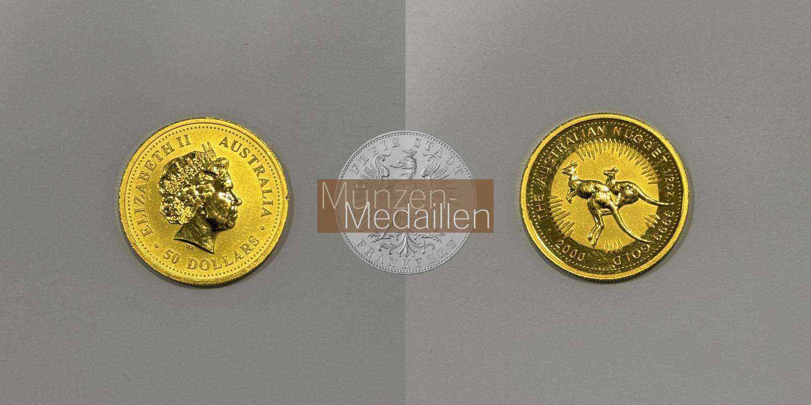 Australien MM-Frankfurt Feingold: 15,55g 50 Dollar Känguru 2000 