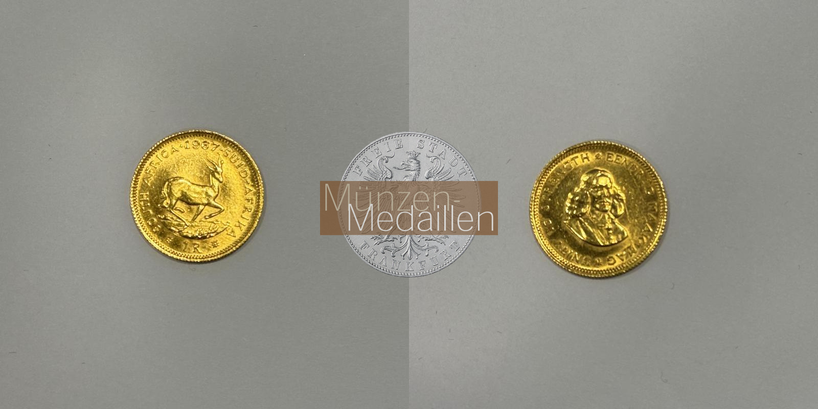 Süd-Afrika MM-Frankfurt  Feingold: 3,66g 1 Rand 1967 