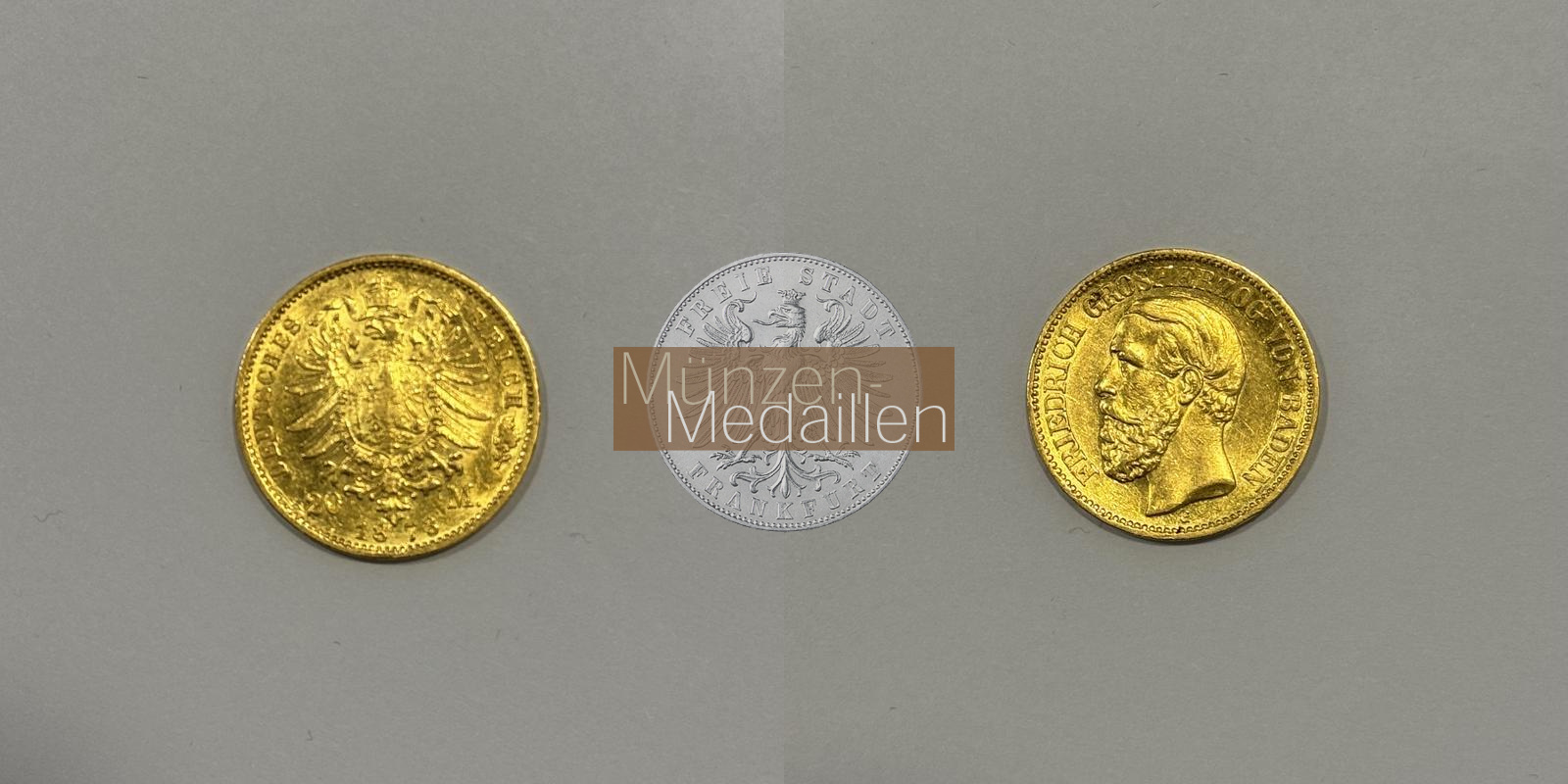 Baden  20 Mark MM-Frankfurt Feingold:  7,17g Friedrich I. 1852 - 1907 1873 G 