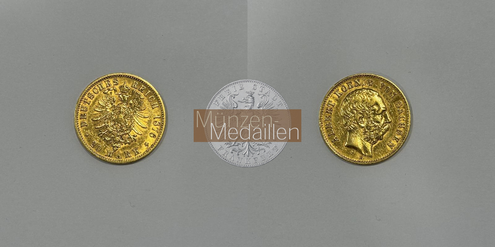 Sachsen, Kaiserreich  20 Mark MM-Frankfurt Feingold: 7,17g Albert 1873-1902 1876 E 