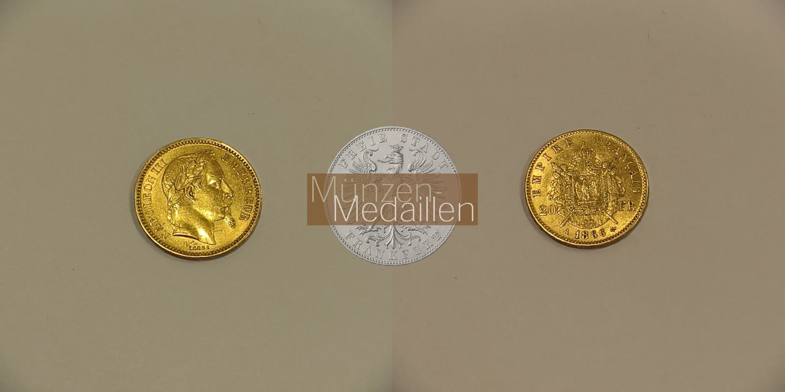 Frankreich Napoleon III MM-Frankfurt KM#801 Feingold: 5,81g 20 Francs (1861-1870) 1866 