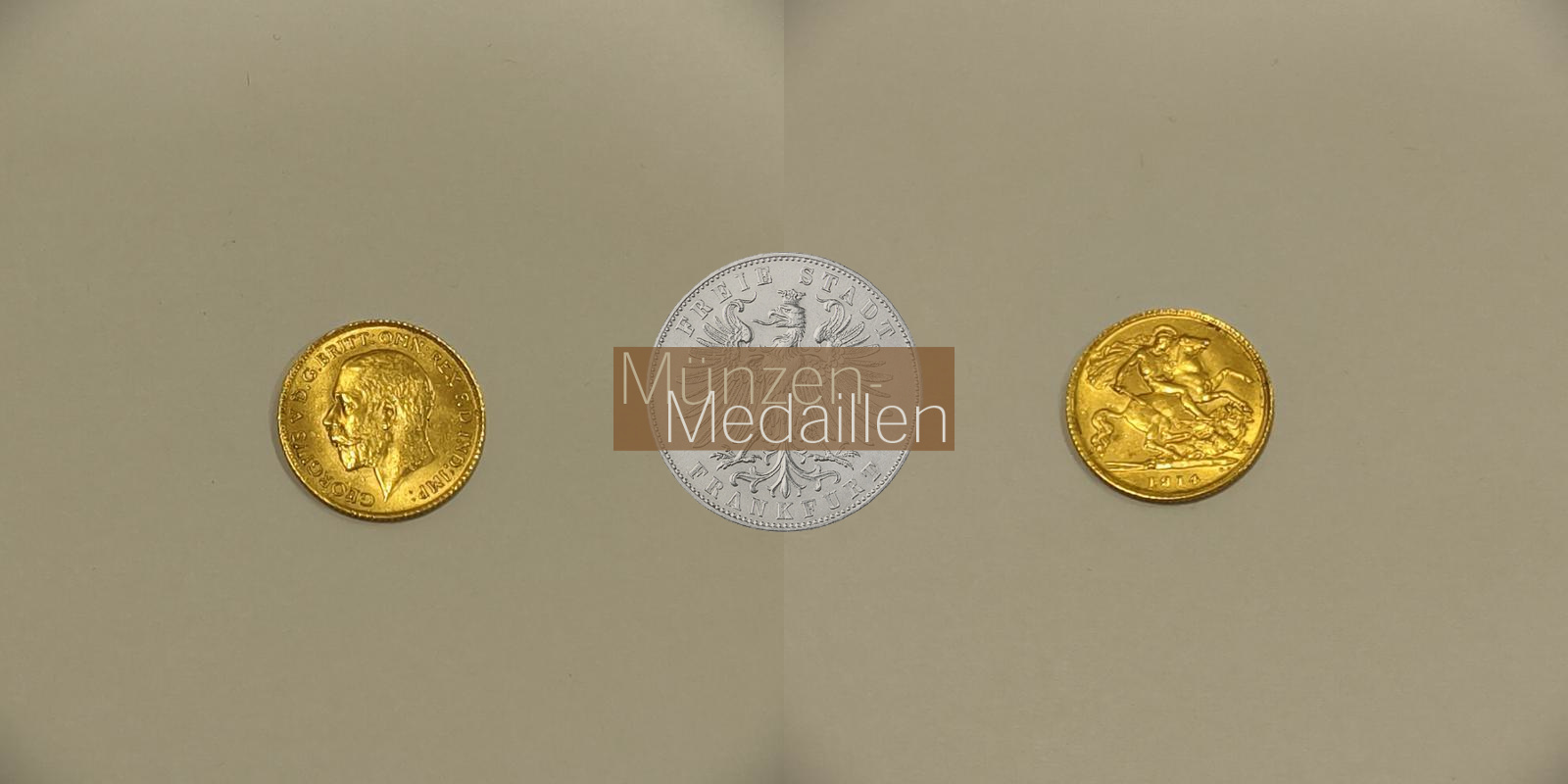 Grossbritannien, Georg V. (1910-1936) MM-Frankfurt Feingold: 3,66g 1/2 Sovereign 1914 