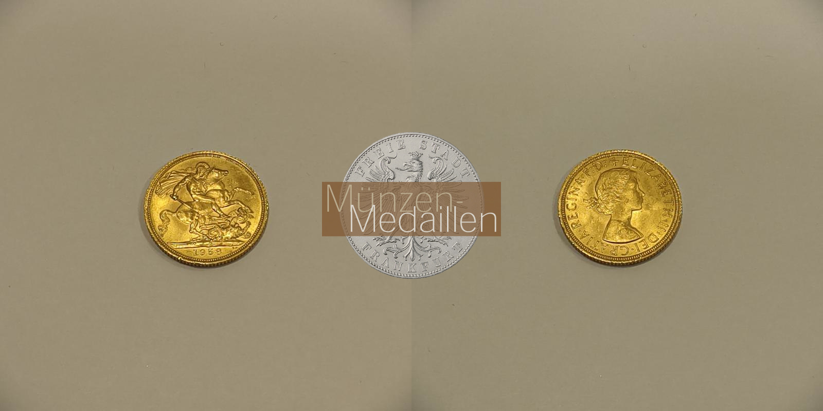 Großbritannien Elizabeth II. 1953-2022 MM-Frankfurt Feingold: 7,32g Sovereign 1958 vz