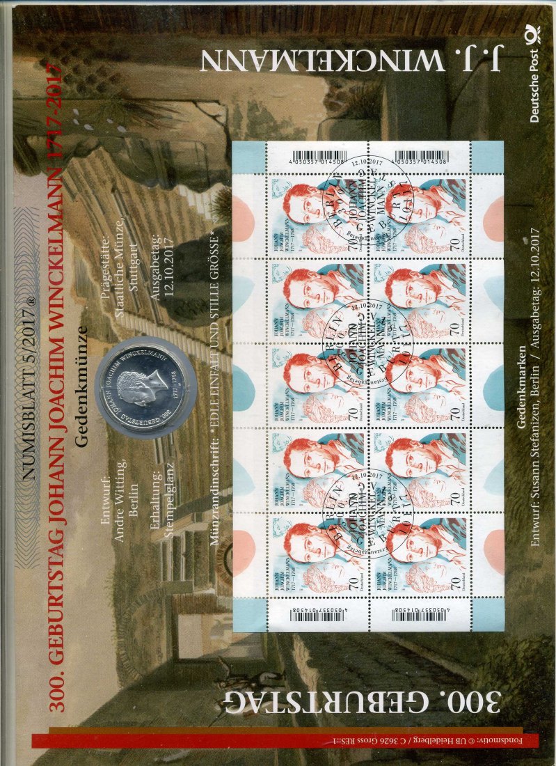  20 Euro 2017 Winckelmann im Numisblatt 5/2017 alles 1a   