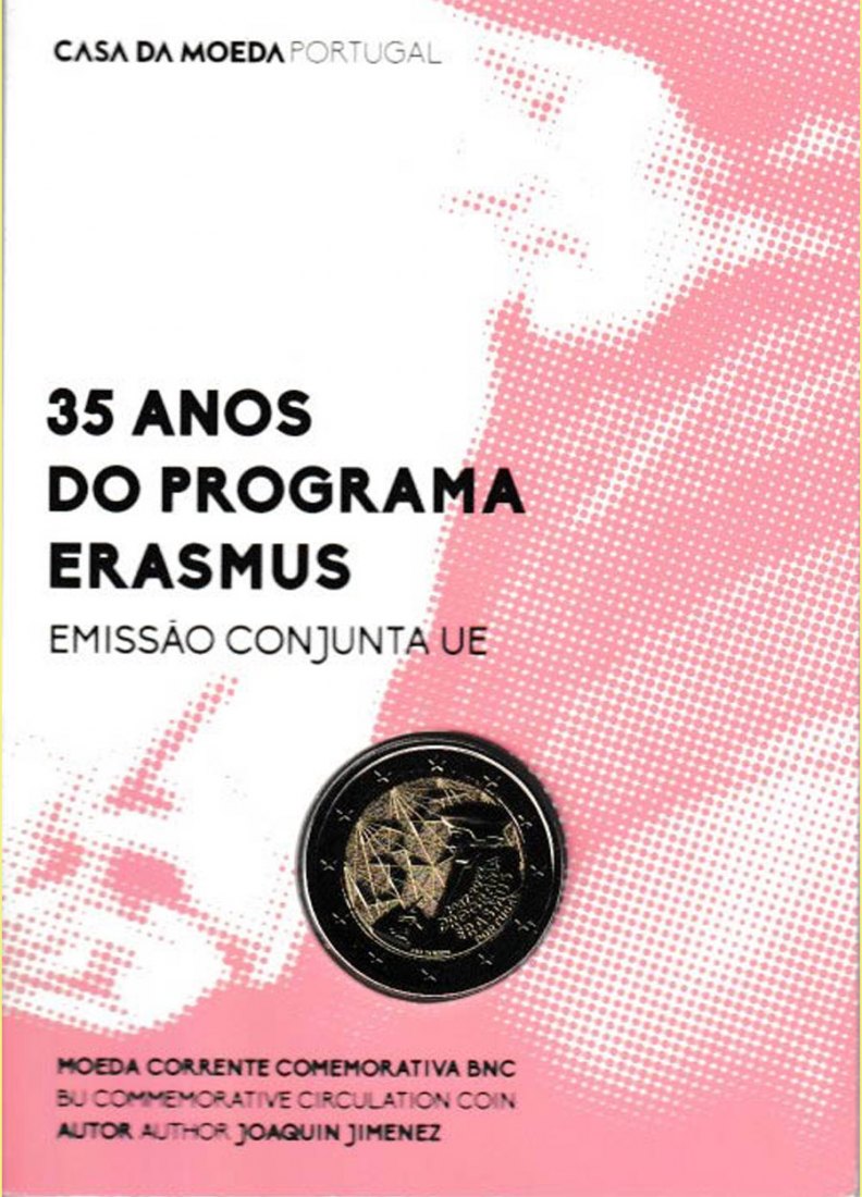  Offiz 2-Euro-Sondermünze Portugal *35 Jahre Erasmus-Programm* 2022 nur 6.000St!   