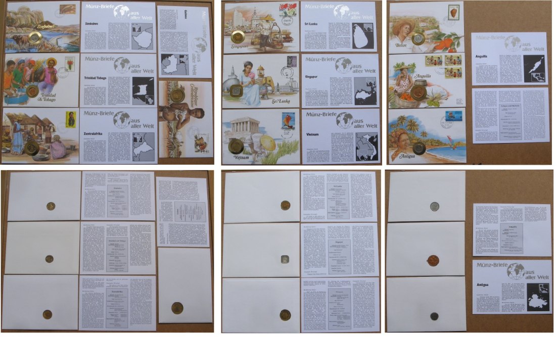  „Numis Covers from all over the world” - a set with 10 numis covers   