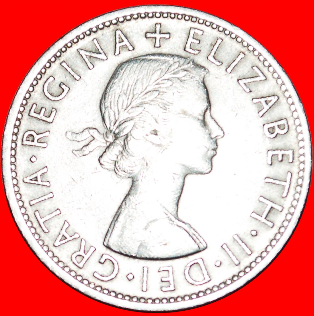  Ⰿ COAT OF ARMS 1953-1970:GREAT BRITAIN★1/2 CROWN 1960★ELIZABETH II 1953-2022★LOW START ★ NO RESERVE!   