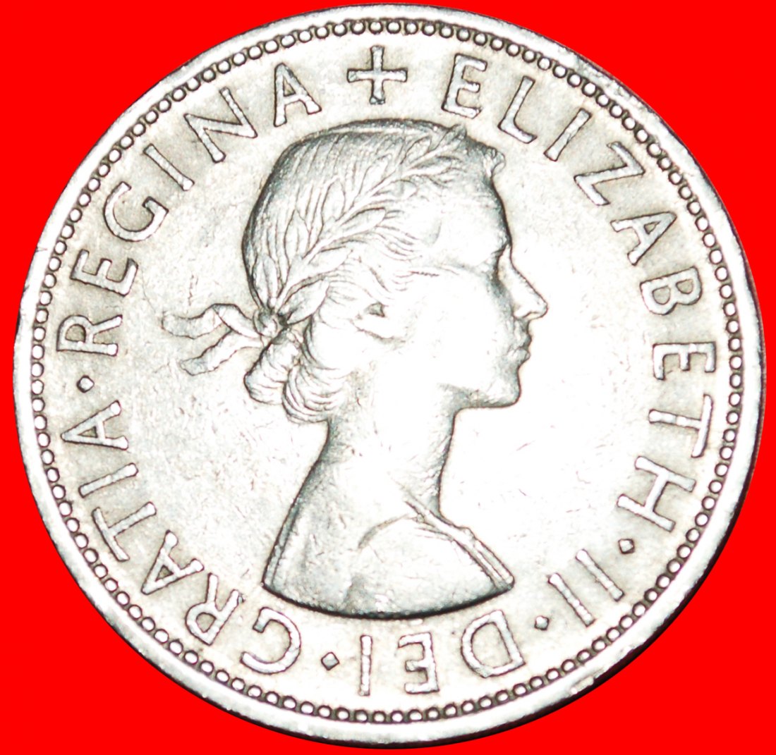  Ⰿ COAT OF ARMS 1953-1970:GREAT BRITAIN★1/2 CROWN 1962★ELIZABETH II 1953-2022★LOW START ★ NO RESERVE!   