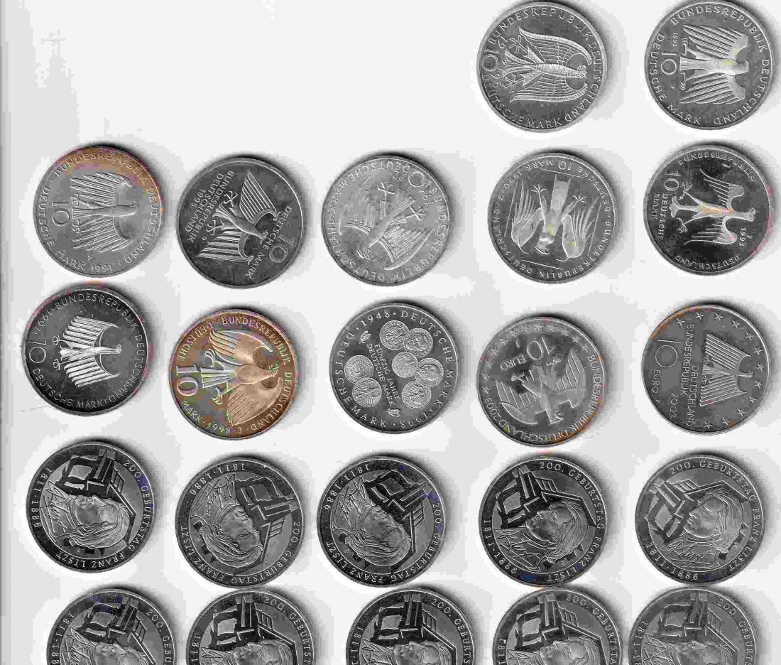  Kleines gemischtes Silberpaket abzugeben; 10 DM 625 + 925er, 10 € 2003 + 2011   